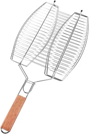 Grill Basket,BBQ Grill Rack, Barbecue mesh Clip,Grilled Fish Clip Stainless Steel Thick Large Barbecue Tool Barbecue Accessories