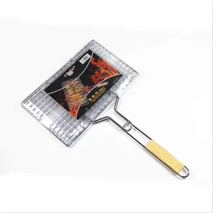 Grill Basket,BBQ Grill Rack, Barbecue mesh Clip,Outdoor Stainless Steel Barbecue Mesh Clip Tool Supplies Barbecue Clip Grilled Fish Grilled Meat Mesh Sandwich Burger, Charcoal