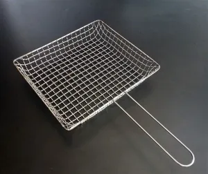 Grill Basket,BBQ Grill Rack, Barbecue mesh Clip,Pure Stainless Steel Barbecue Clip Coarse Grilled Fish Racquet Grilled Seafood Special Basket Grilled Clams Barbecue Tool