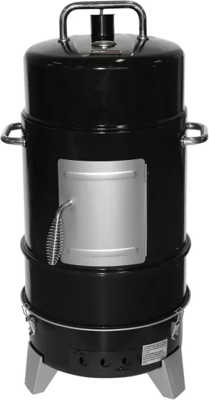 Grill Boss 4 Tier Vertical Freestanding Charcoal Smoker Portable BBQ Grill with Temperature Gauge for Outdoors, 564 Square Inch Cooking Area, Black