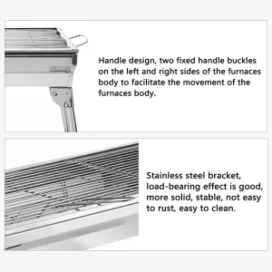 Grill Burners Stainless Steel Barbecue Grill Outdoor Grill BBQ Portable Folding Grill Charcoal Grill