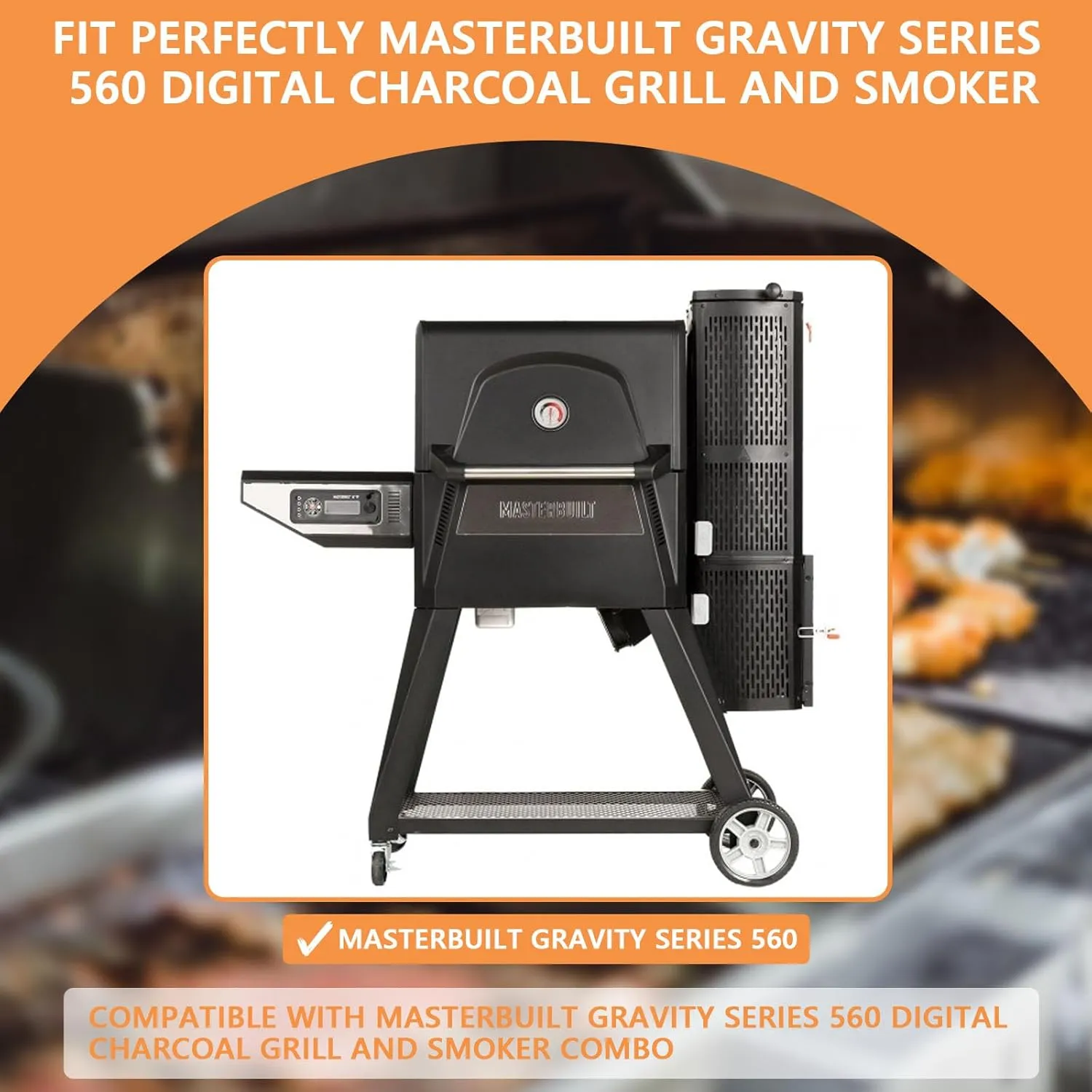 Grill Warming Rack Replacement for Masterbuilt Gravity Series 560 Digital Charcoal Grill and Smoker, Grill Holding Rack Accessories for Masterbuilt 560 Replacement Parts, Stainless Steel, 2PCS