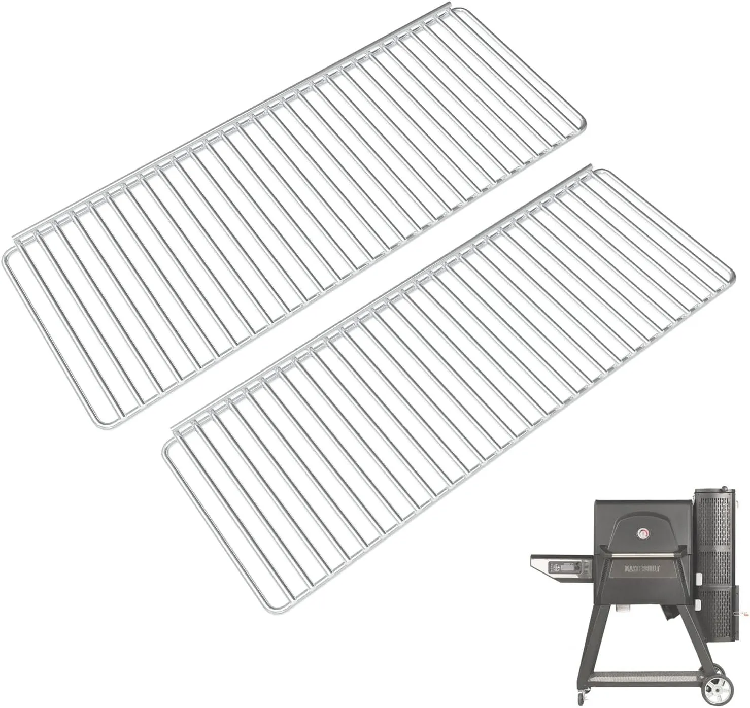 Grill Warming Rack Replacement for Masterbuilt Gravity Series 560 Digital Charcoal Grill and Smoker, Grill Holding Rack Accessories for Masterbuilt 560 Replacement Parts, Stainless Steel, 2PCS