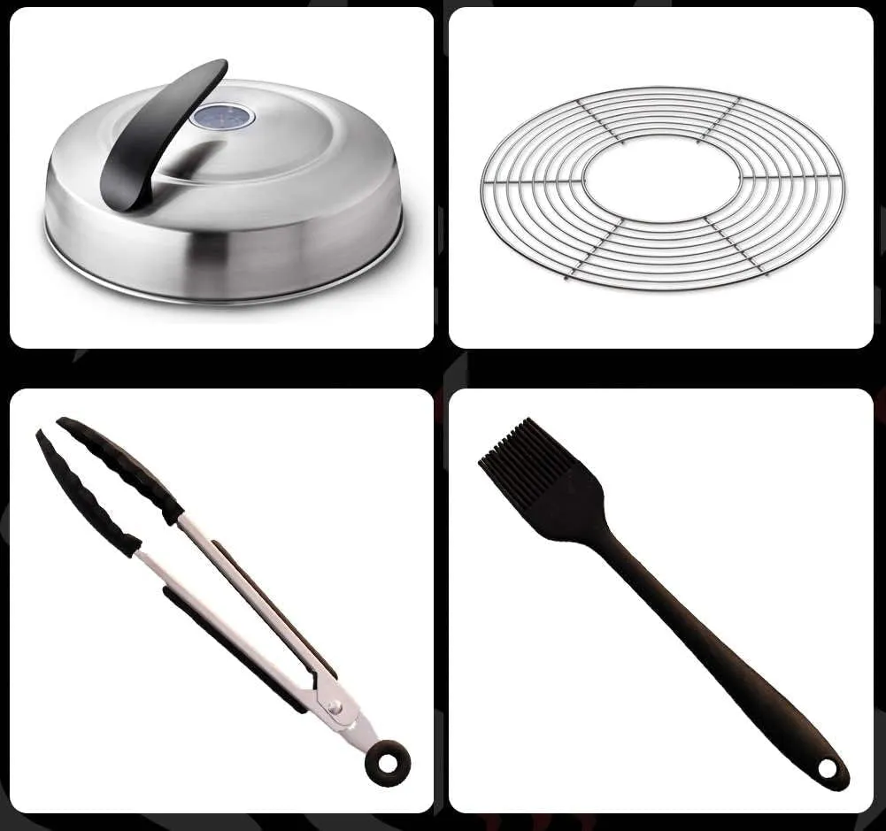 Grillerette Pro - "The Smartest Portable BBQ Grill" - Lid & Accessories Kit