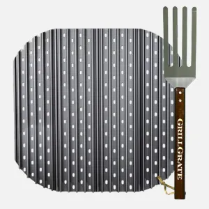 GrillGrate Grill Grate for XL Big Green Egg | Hard Anodized Aluminum | Weber Grill Accessory | Premium Charcoal Grill Accessory | 26.75” Grill Grate Panels for Weber Kettle and Summit Charcoal Grills