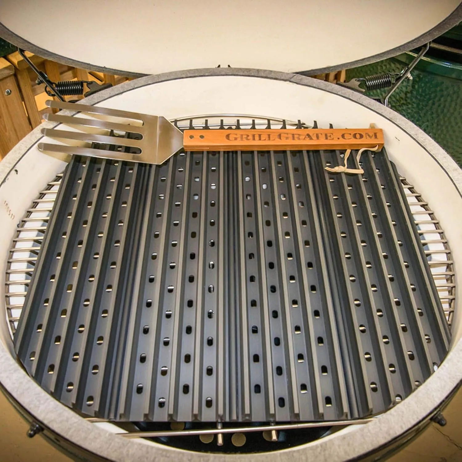 GrillGrate Grill Grate for XL Big Green Egg | Hard Anodized Aluminum | Weber Grill Accessory | Premium Charcoal Grill Accessory | 26.75” Grill Grate Panels for Weber Kettle and Summit Charcoal Grills