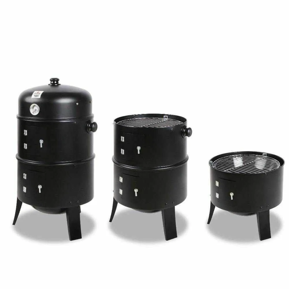 Grillz BBQ Grill 3-In-1 Charcoal Smoker