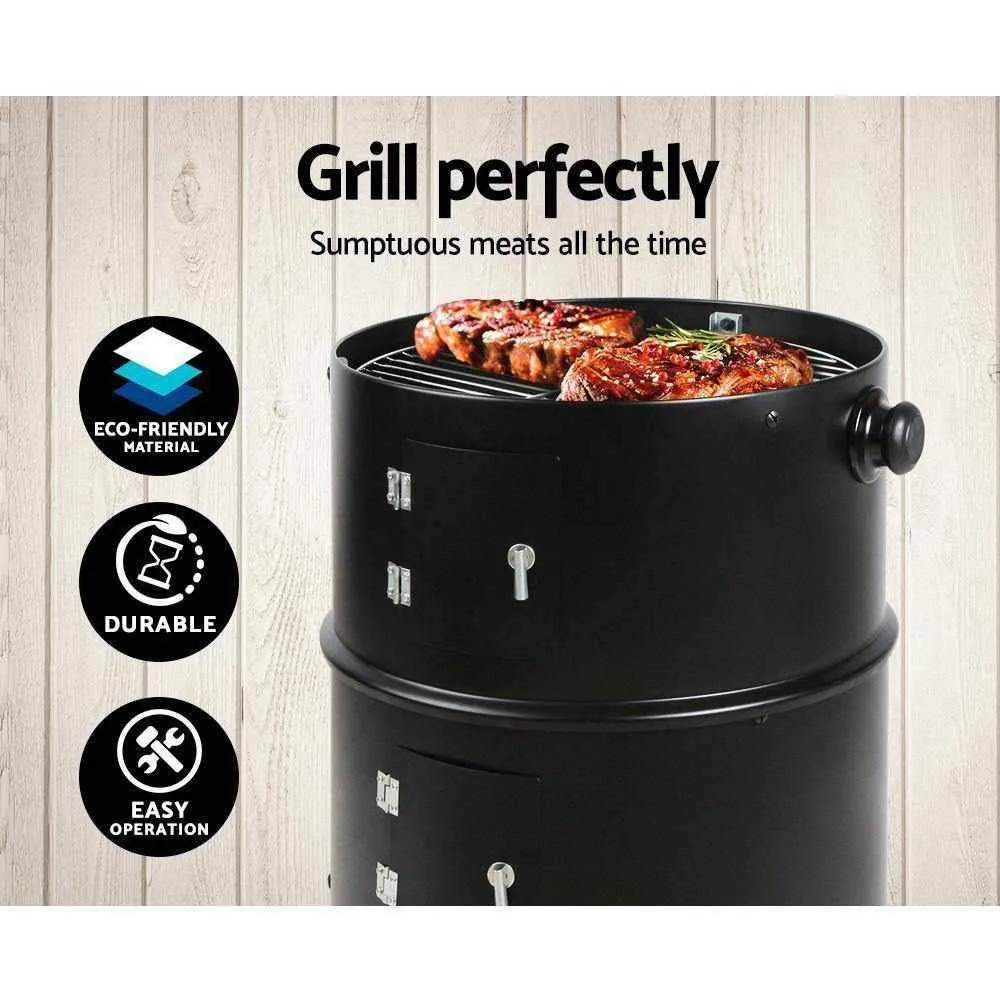 Grillz BBQ Grill 3-In-1 Charcoal Smoker