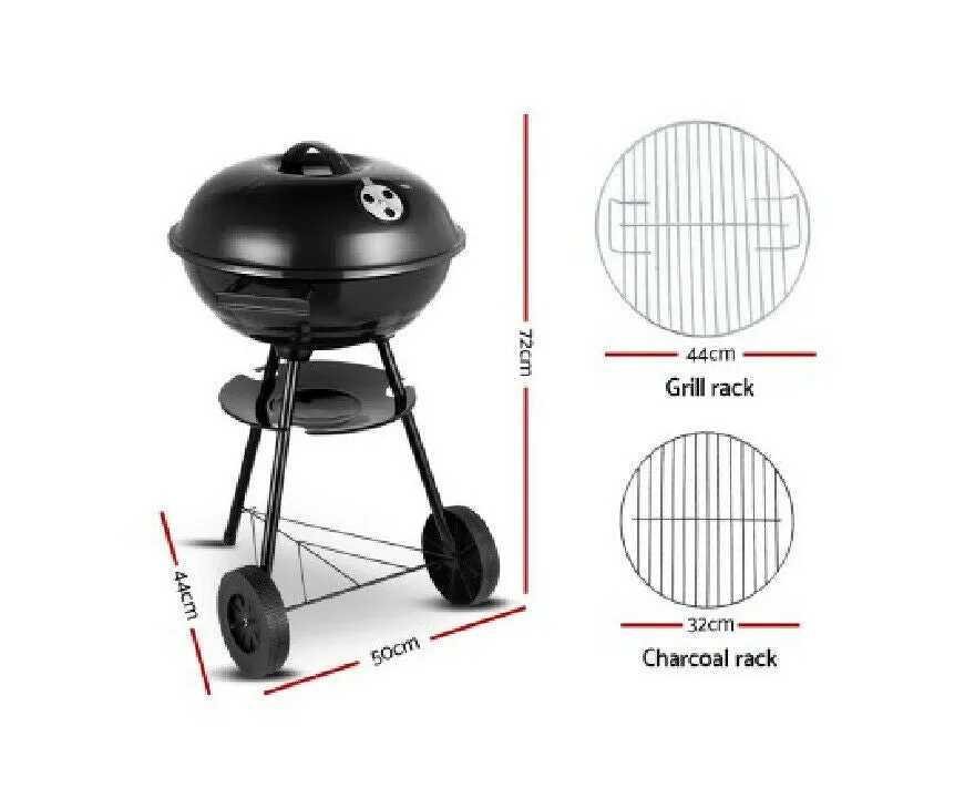 Grillz Charcoal BBQ Smoker Drill Outdoor Camping Patio Wood Barbeque Steel Oven