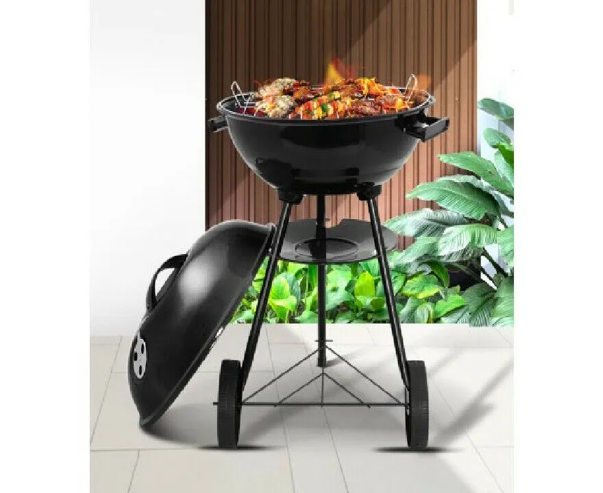 Grillz Charcoal BBQ Smoker Drill Outdoor Camping Patio Wood Barbeque Steel Oven