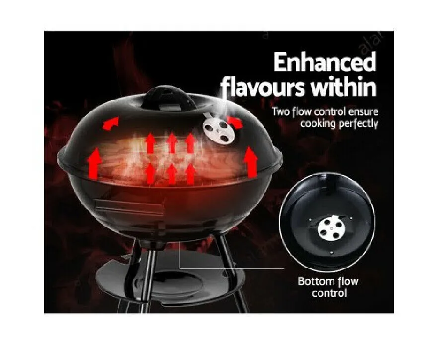 Grillz Charcoal BBQ Smoker Drill Outdoor Camping Patio Wood Barbeque Steel Oven