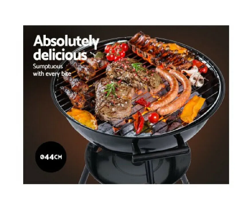 Grillz Charcoal BBQ Smoker Drill Outdoor Camping Patio Wood Barbeque Steel Oven