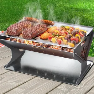 Grillz Fire Pit BBQ Grill Steel