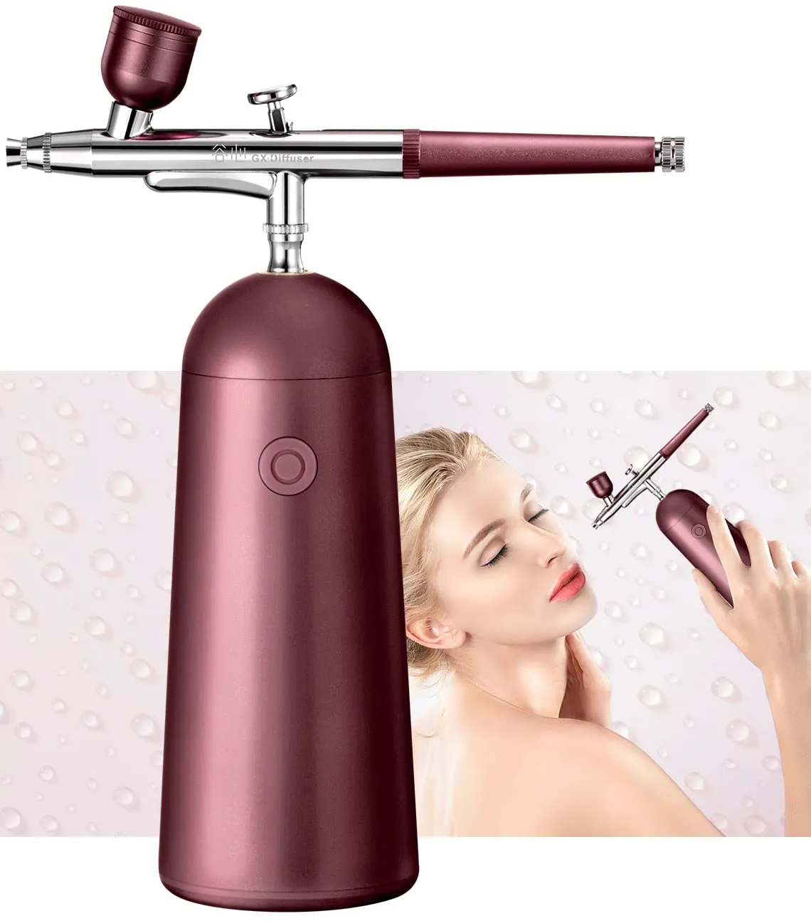 GX Nano Ionic Cold Mist Sprayer Facial Steamer, Portable and Rechargeable Face Humidifier Atomizer, Serum Toner Deep Humidification and Facial Spa, Ladys Gifts Skin Care Tool（Purple）