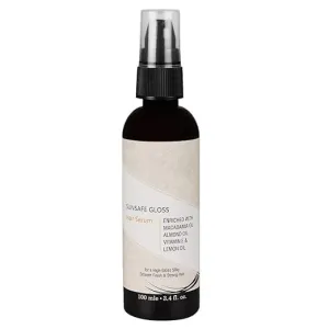 Hair Serum with Argan Oil, Vitamin E, Almond & Lemon Oil for Frizz Control, 3.4 Fl Oz
