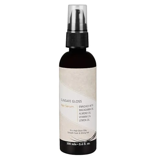 Hair Serum with Argan Oil, Vitamin E, Almond & Lemon Oil for Frizz Control, 3.4 Fl Oz