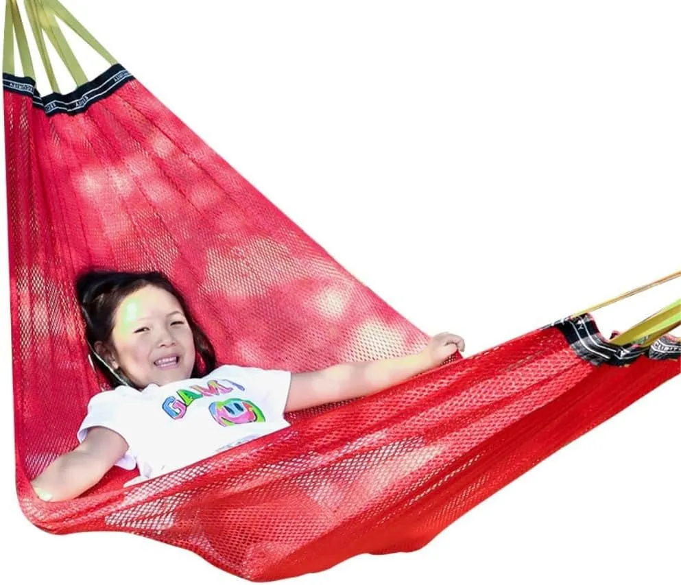 Hamock Ice Silk Hammock Outdoor Thickened Fine Mesh Single and Double Anti-Rollover Hanging Chair Camping Courtyard Hanmock(Purple,A)