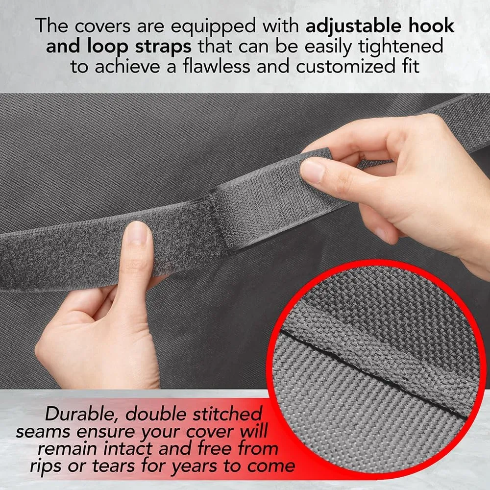 Heavy Duty BBQ Grill Cover for Outdoor Grill, 52 Inch – Waterproof, Weather Resistant, UV & Fade Resistant with Adjustable Straps – Gas Grill Cover for Weber, Charbroil, etc. Charcoal