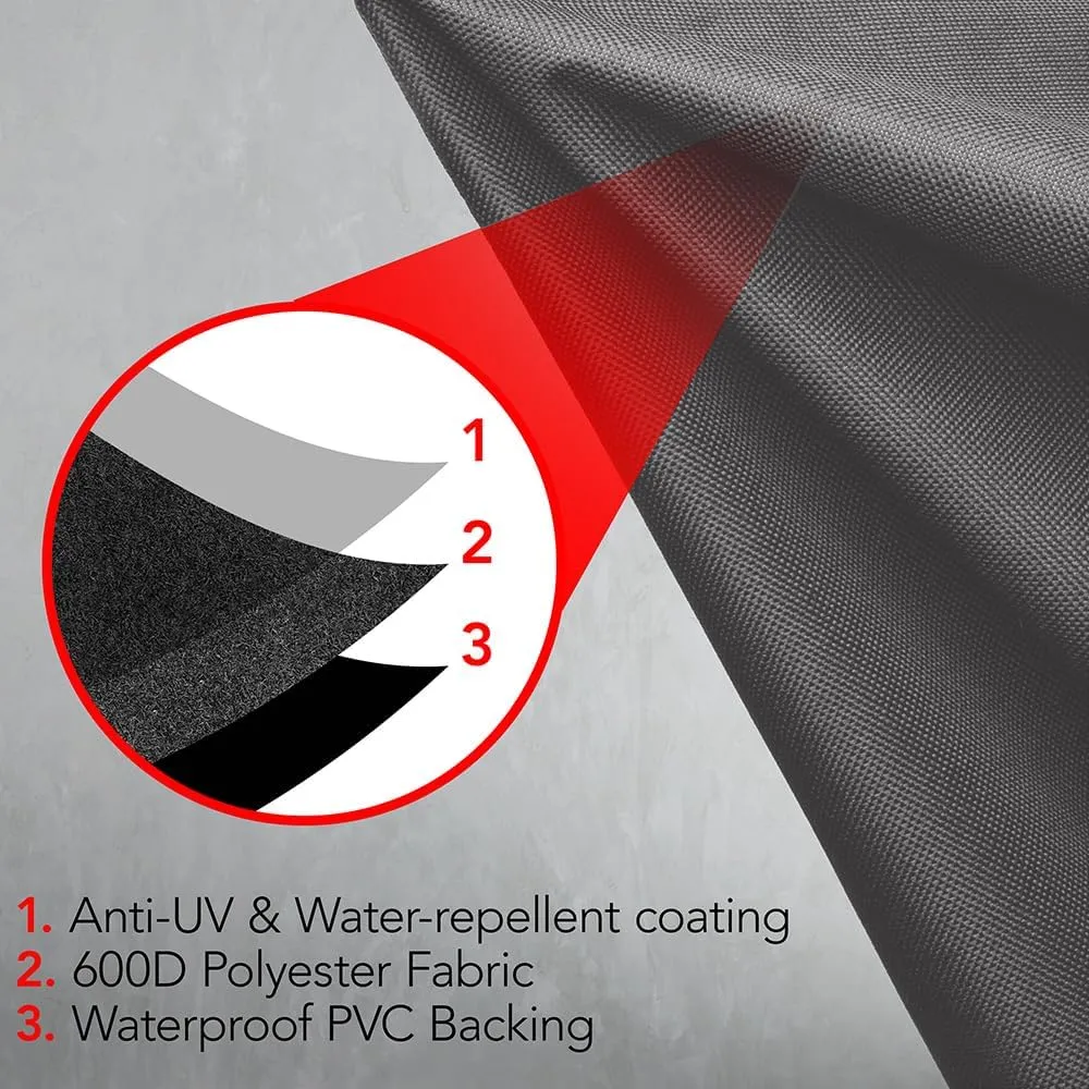 Heavy Duty BBQ Grill Cover for Outdoor Grill, 52 Inch – Waterproof, Weather Resistant, UV & Fade Resistant with Adjustable Straps – Gas Grill Cover for Weber, Charbroil, etc. Charcoal