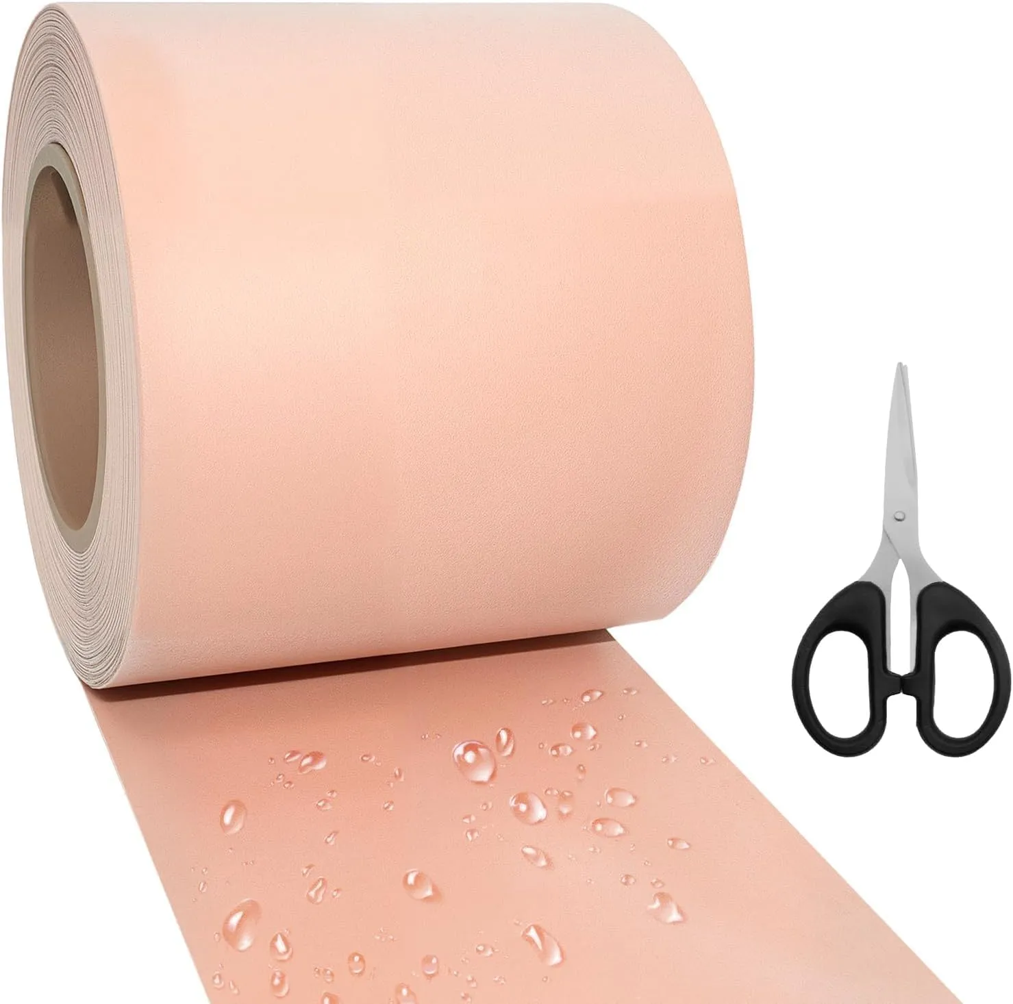 Heavy Duty Waterproof Uncoupling Membrane Roll, 22Mils Thick 5Inch x 50ft Shower Waterproof Membrane with Scissors for Tile Flooring, Shower Walls, Bathroom & Sauna | PE Waterproofing Band