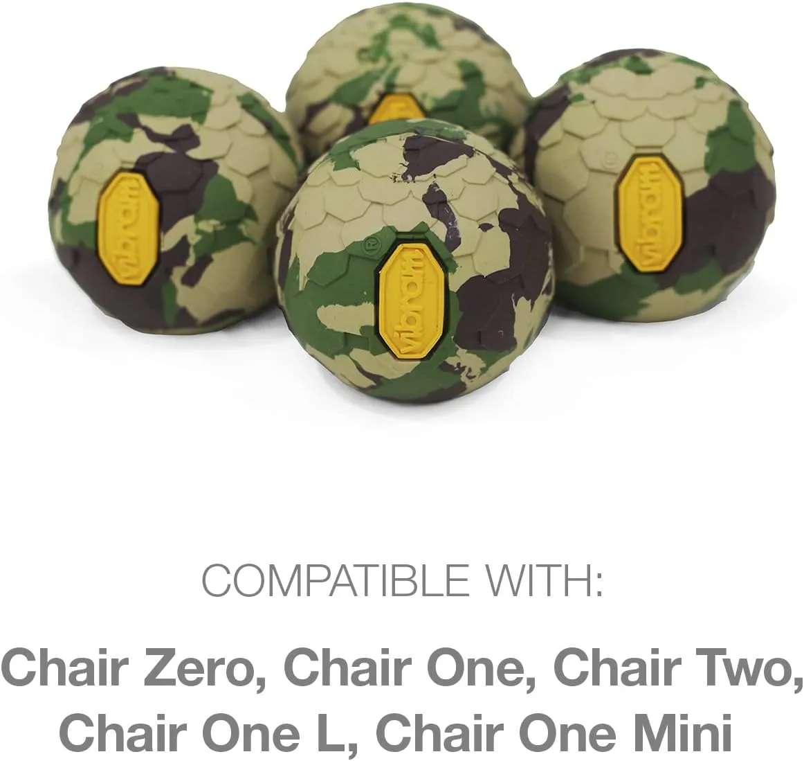 Helinox Chair Stabilizing Vibram Rubber Ball Feet (Set of 4), 45mm, Field Camo