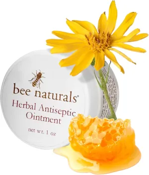 Herbal Antiseptic Ointment - Calendula, Arnica & Comfrey Oil for Minor Cuts & Scratches - Antibiotic-Free- Healing- good for cuts,scrapes, bruises, bites - Bee Naturals