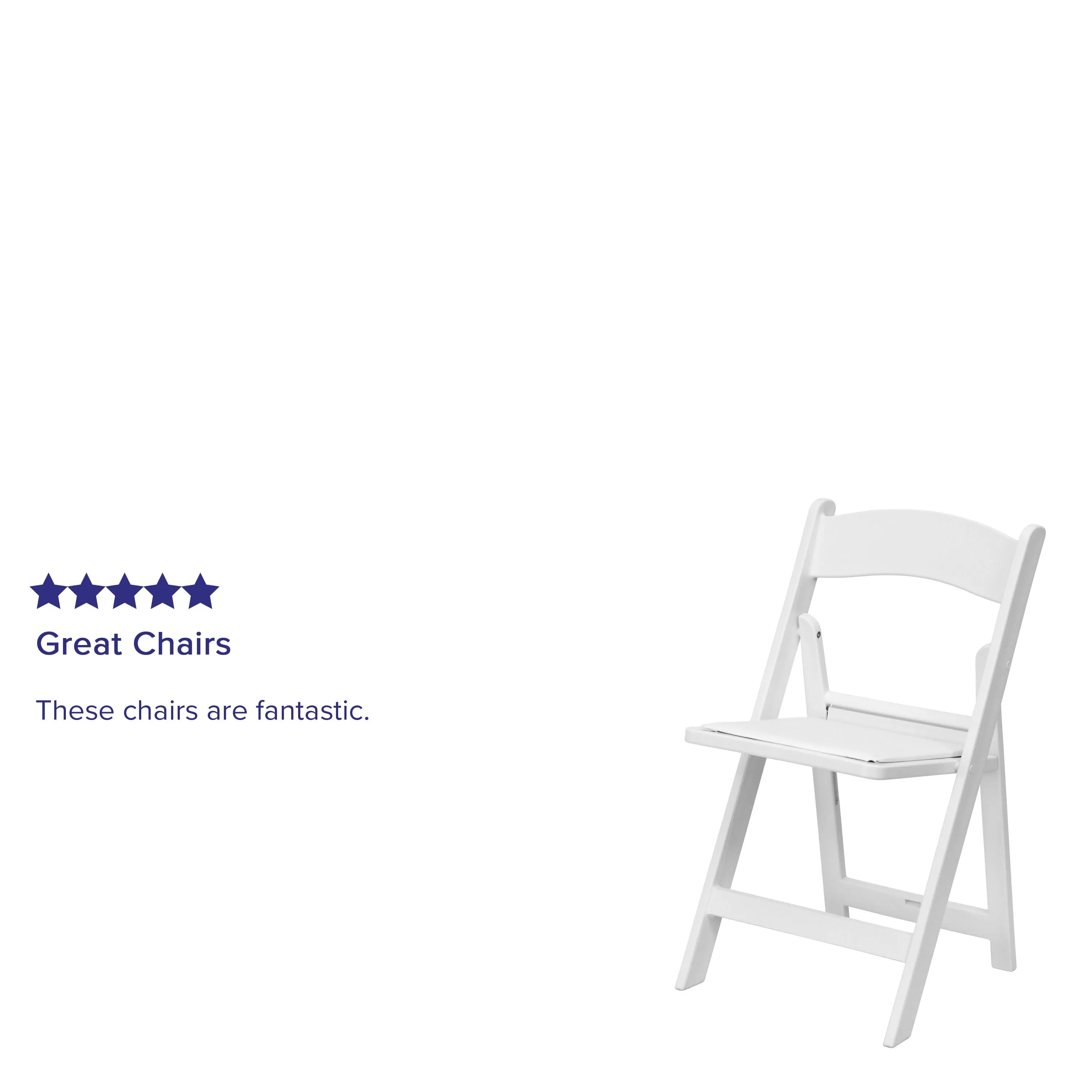 Hercules Folding Chair - Stackable Resin – 800LB Weight Capacity Event Chair