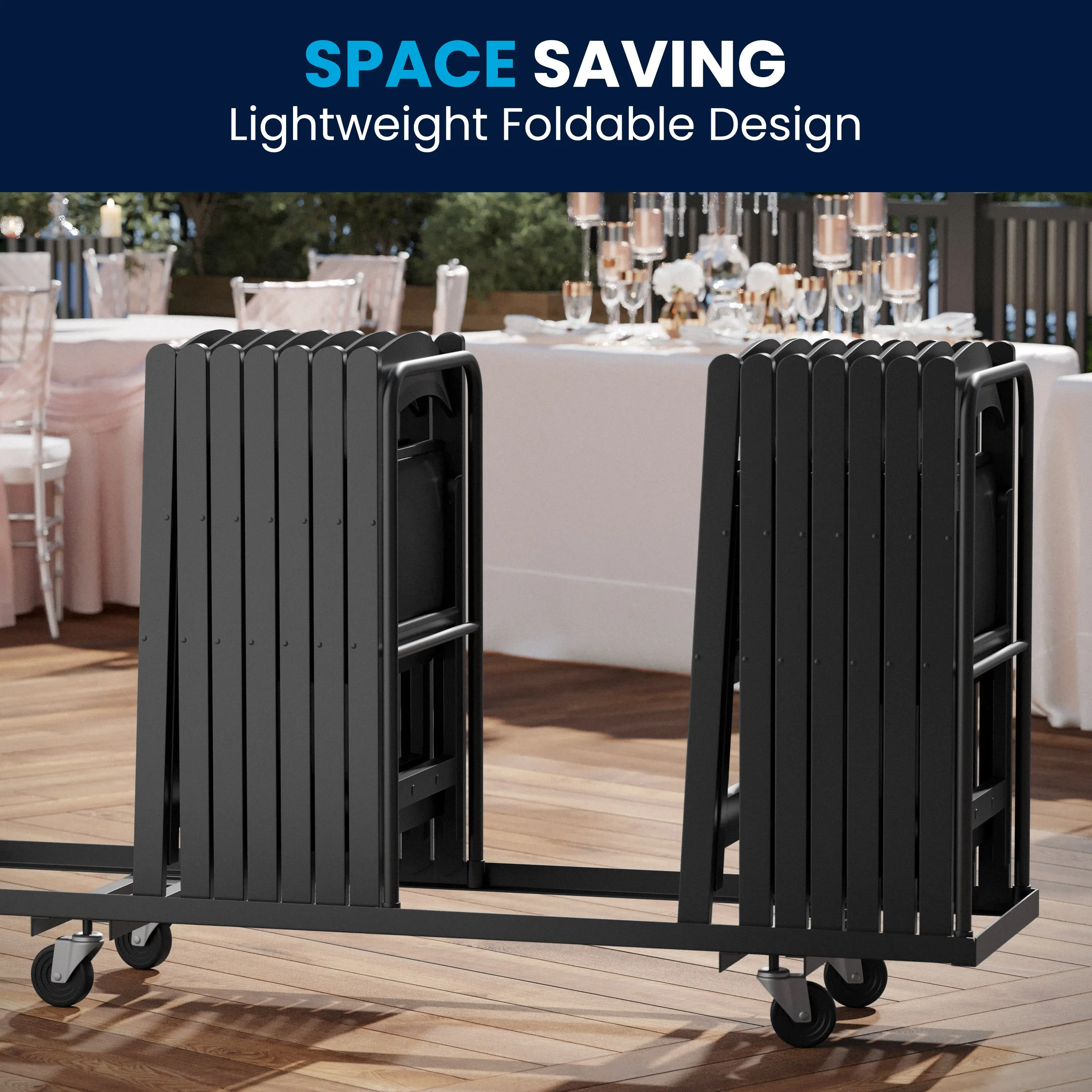 Hercules Folding Chair - Stackable Resin – 800LB Weight Capacity Event Chair
