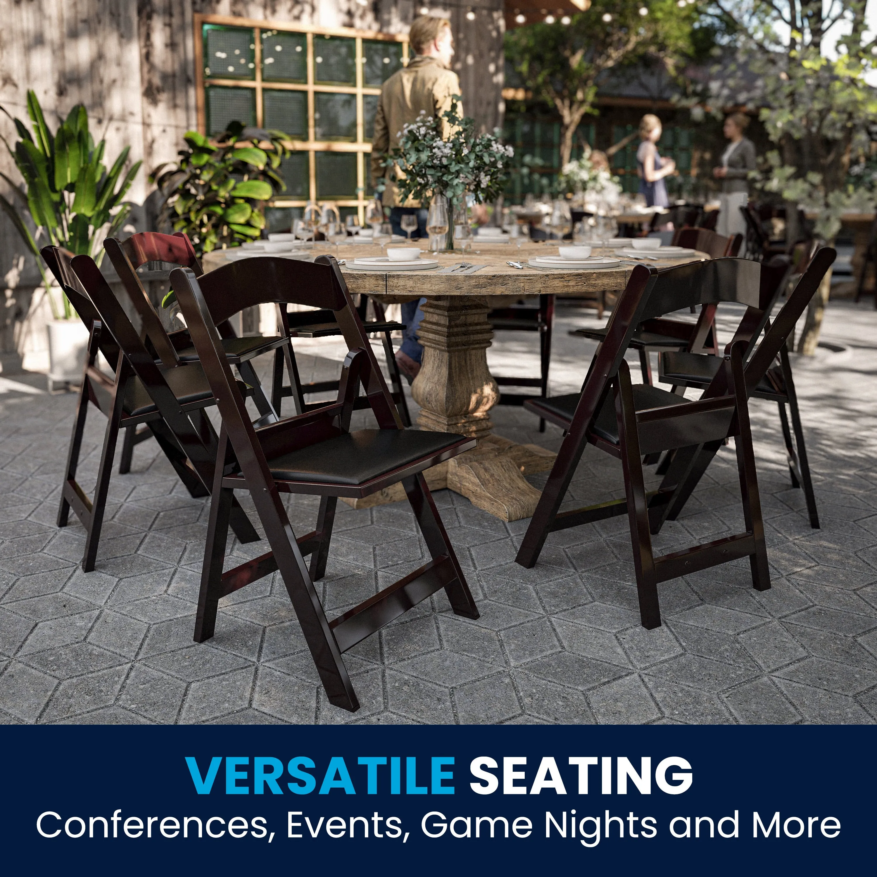 Hercules Folding Chair - Stackable Resin – 800LB Weight Capacity Event Chair