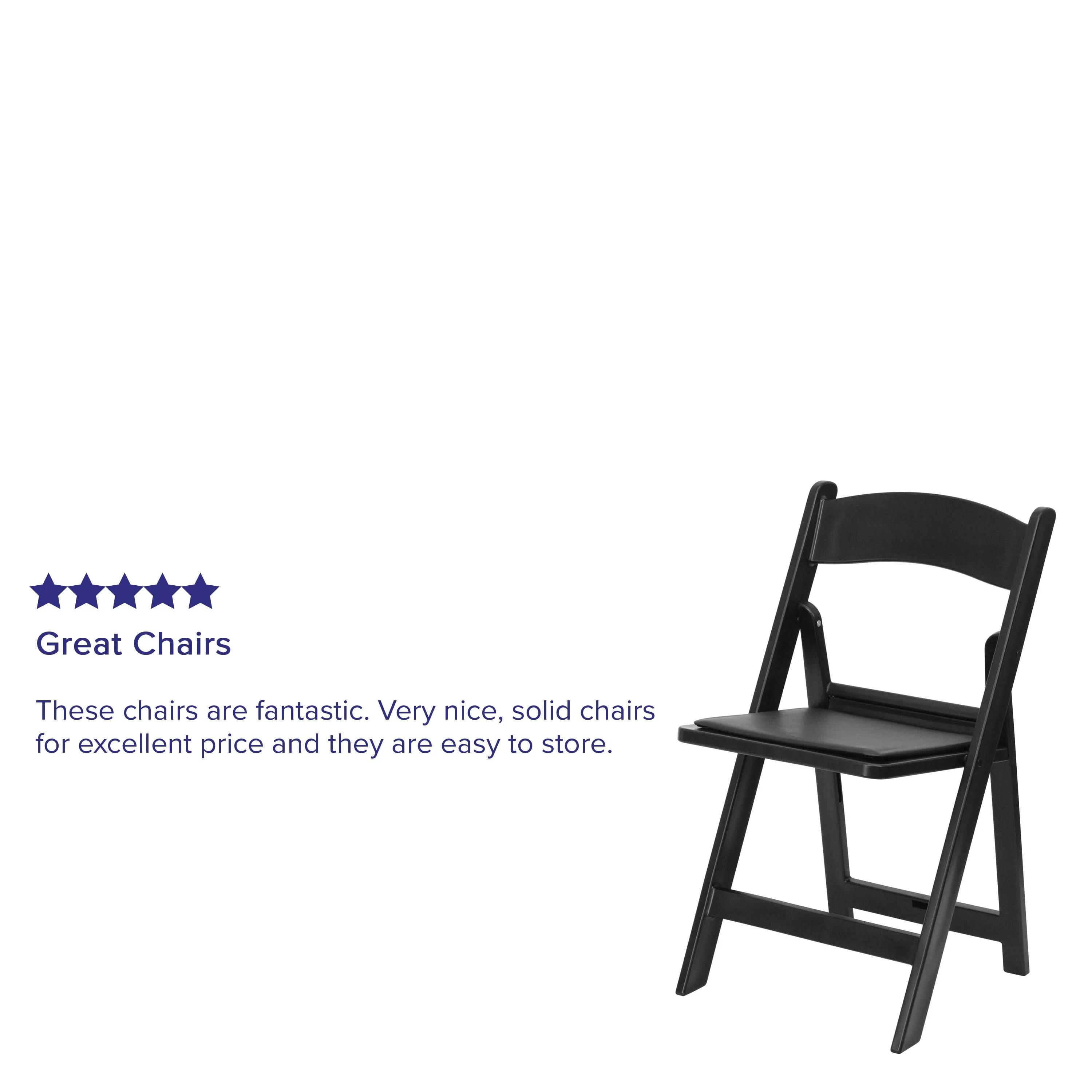 Hercules Folding Chair - Stackable Resin – 800LB Weight Capacity Event Chair