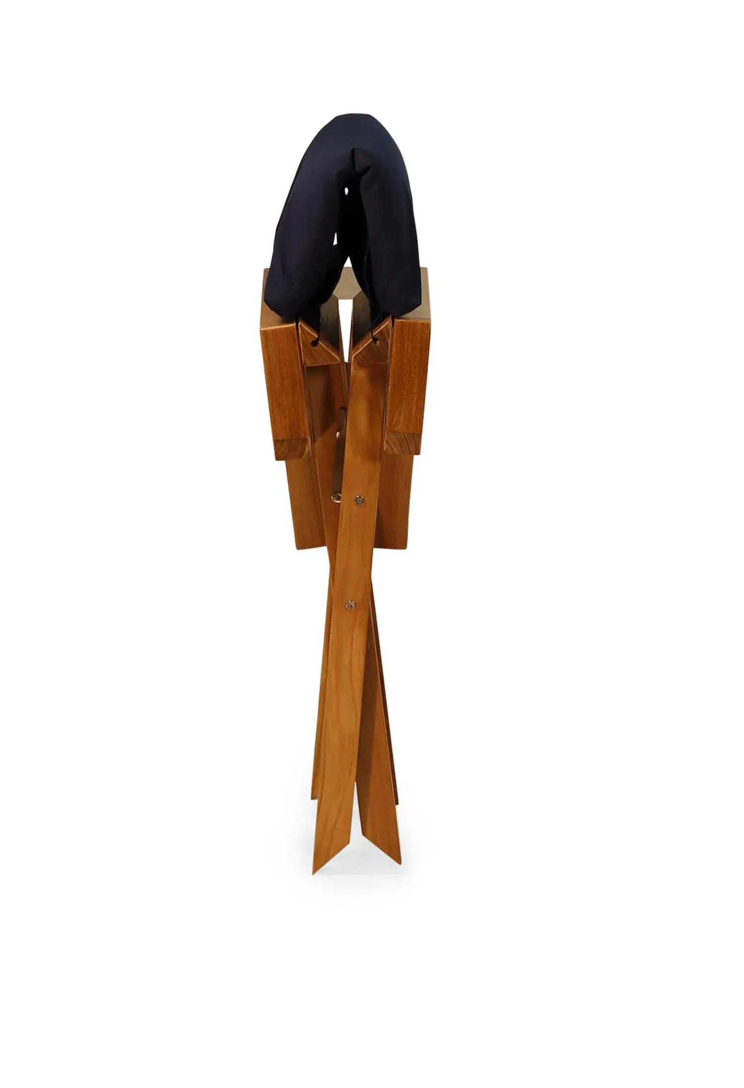 High-End Folding Directors Padded Teak Boat Chair -L10P