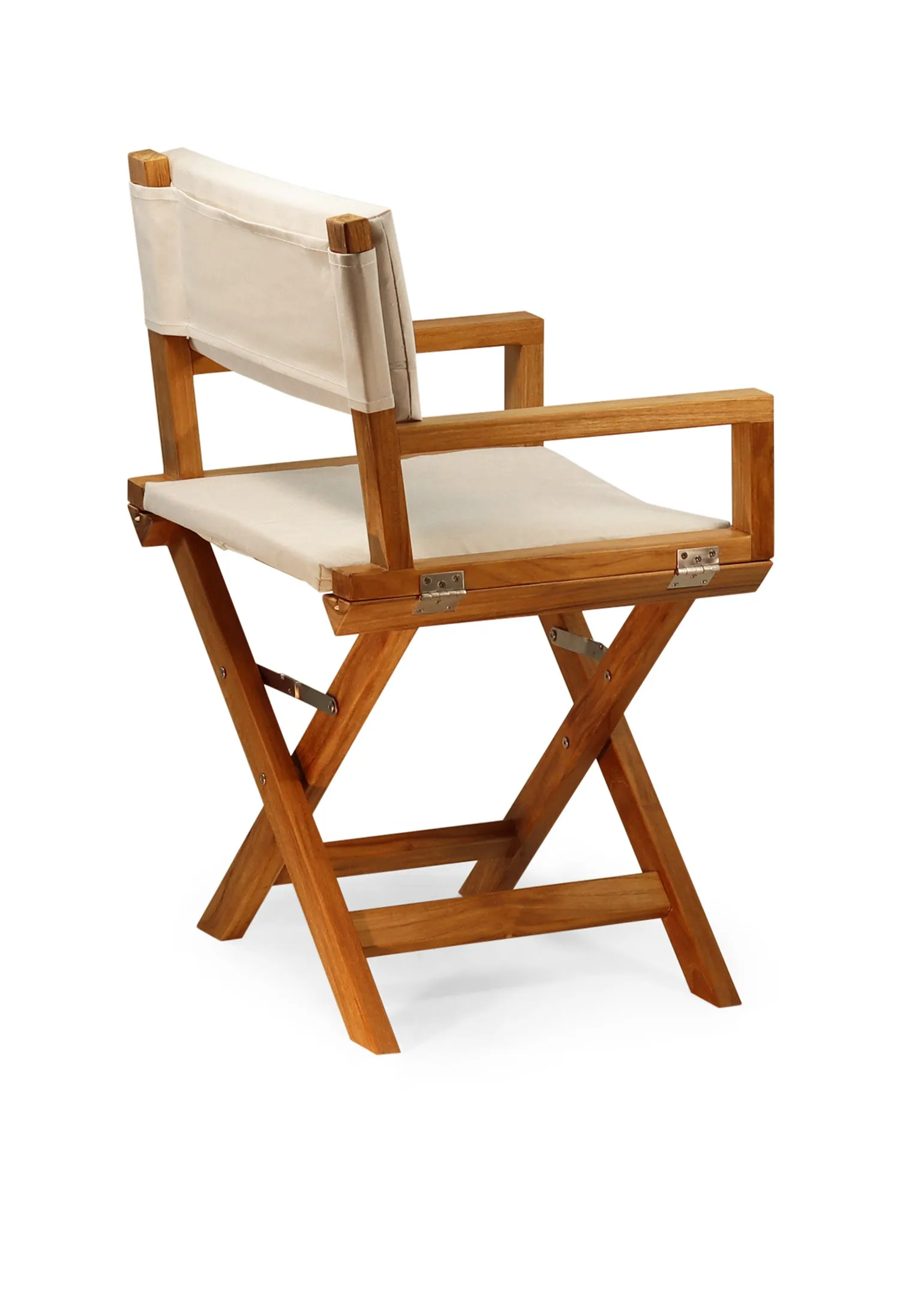 High-End Folding Directors Padded Teak Boat Chair -L10P