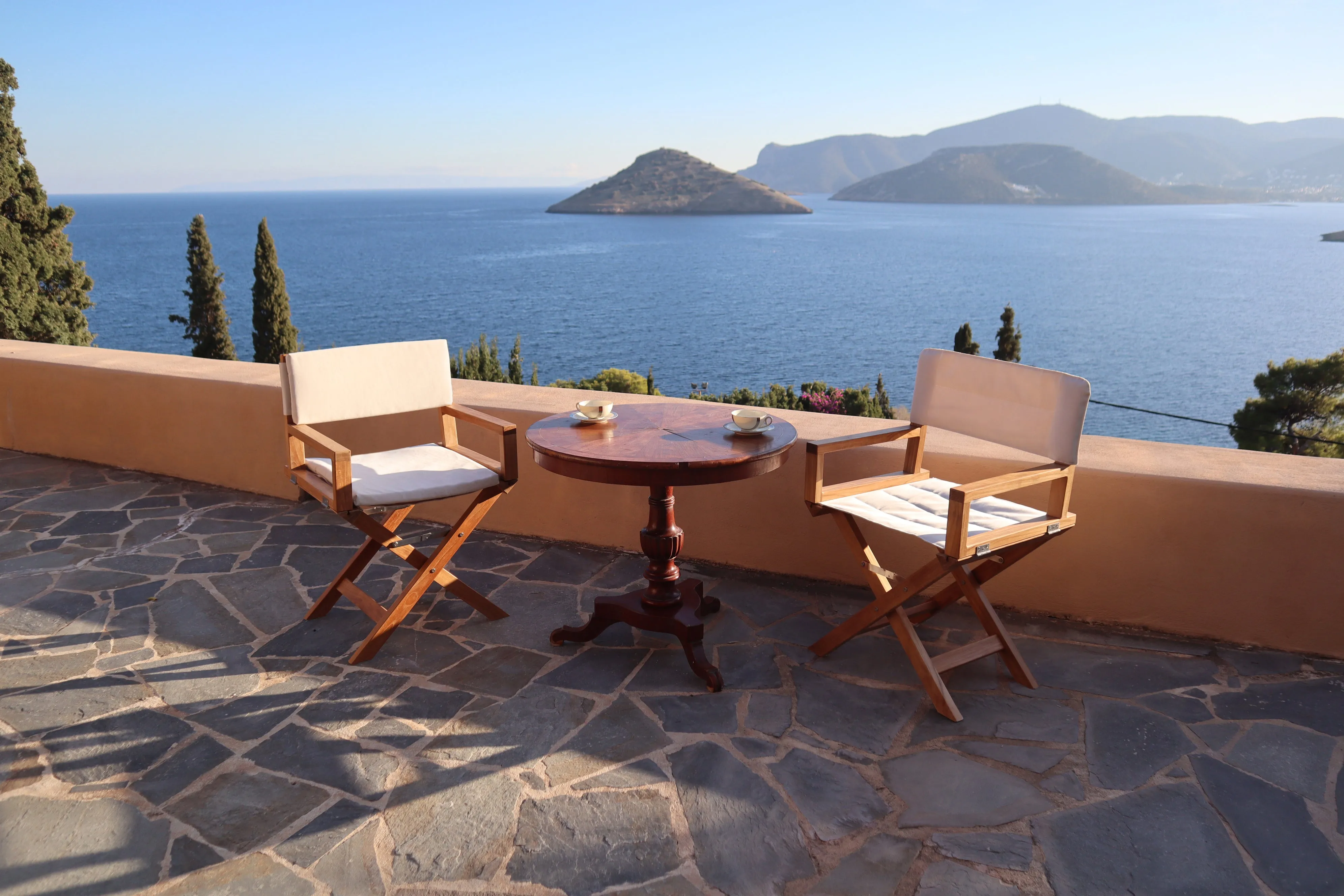 High-End Folding Directors Padded Teak Boat Chair -L10P