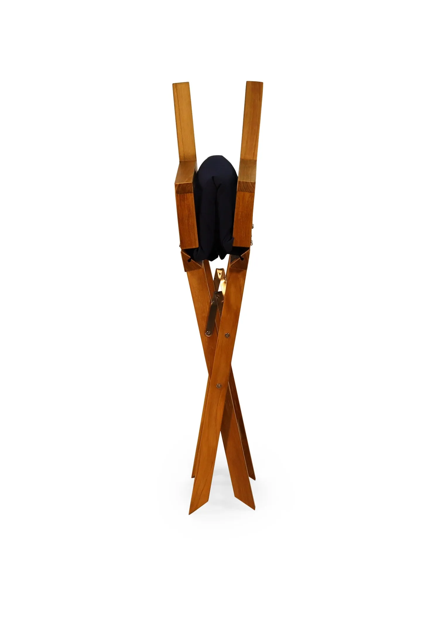 High-End Folding Directors Padded Teak Boat Chair -L10P