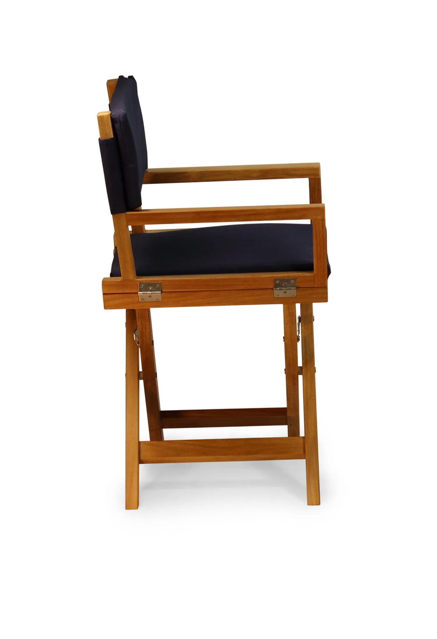 High-End Folding Directors Padded Teak Boat Chair -L10P