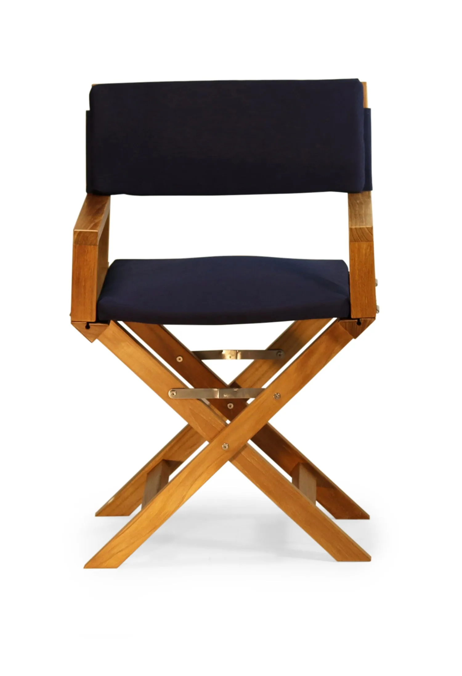 High-End Folding Directors Padded Teak Boat Chair -L10P