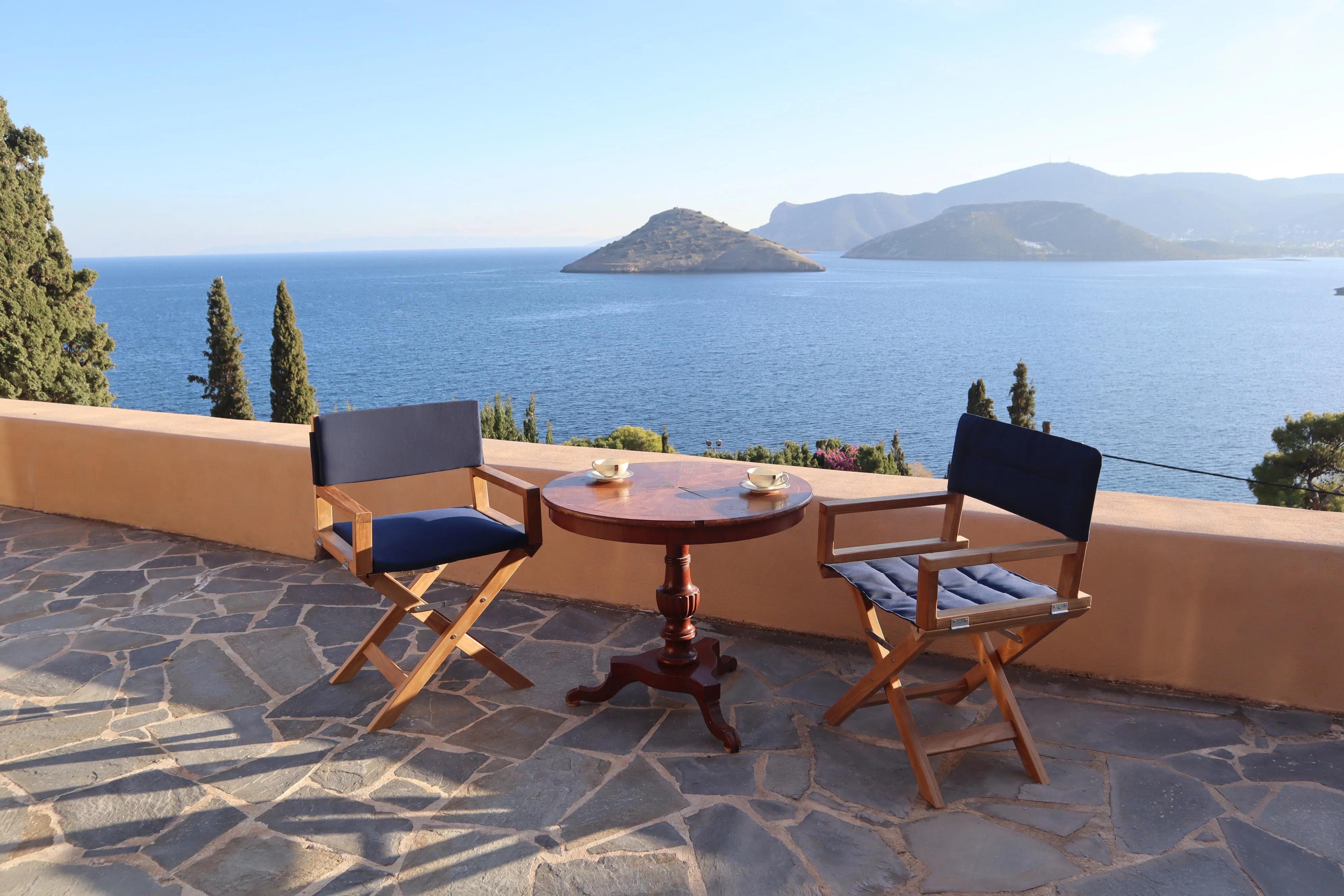 High-End Folding Directors Padded Teak Boat Chair -L10P