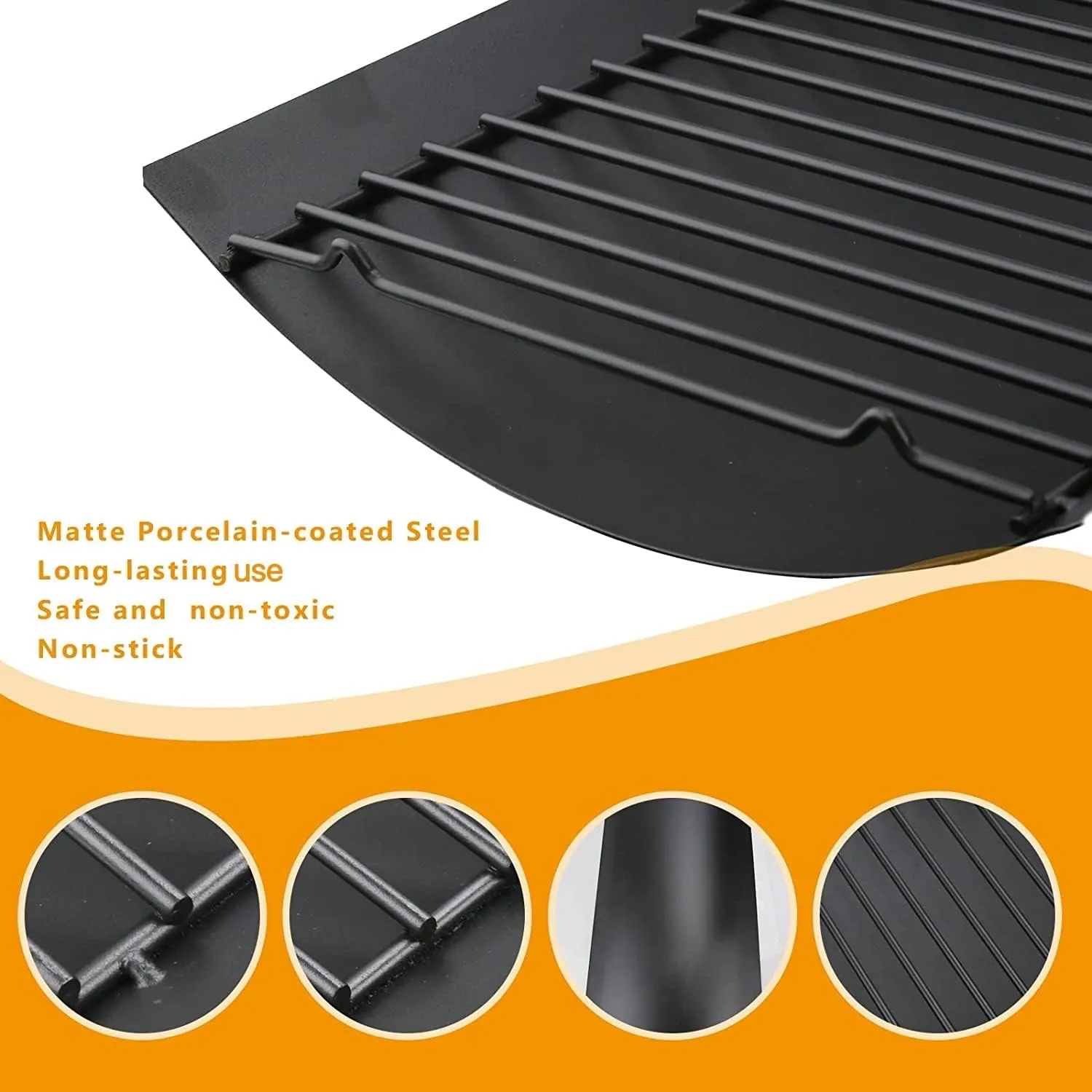 Hisencn 20 inch Ash pan for Chargriller 5050, 5072, 5650, 2123 Charcoal Grills, Char-Griller Model 200157, Replacement Part with 2pcs Fire Grate Hanger, 20" Drip Pan