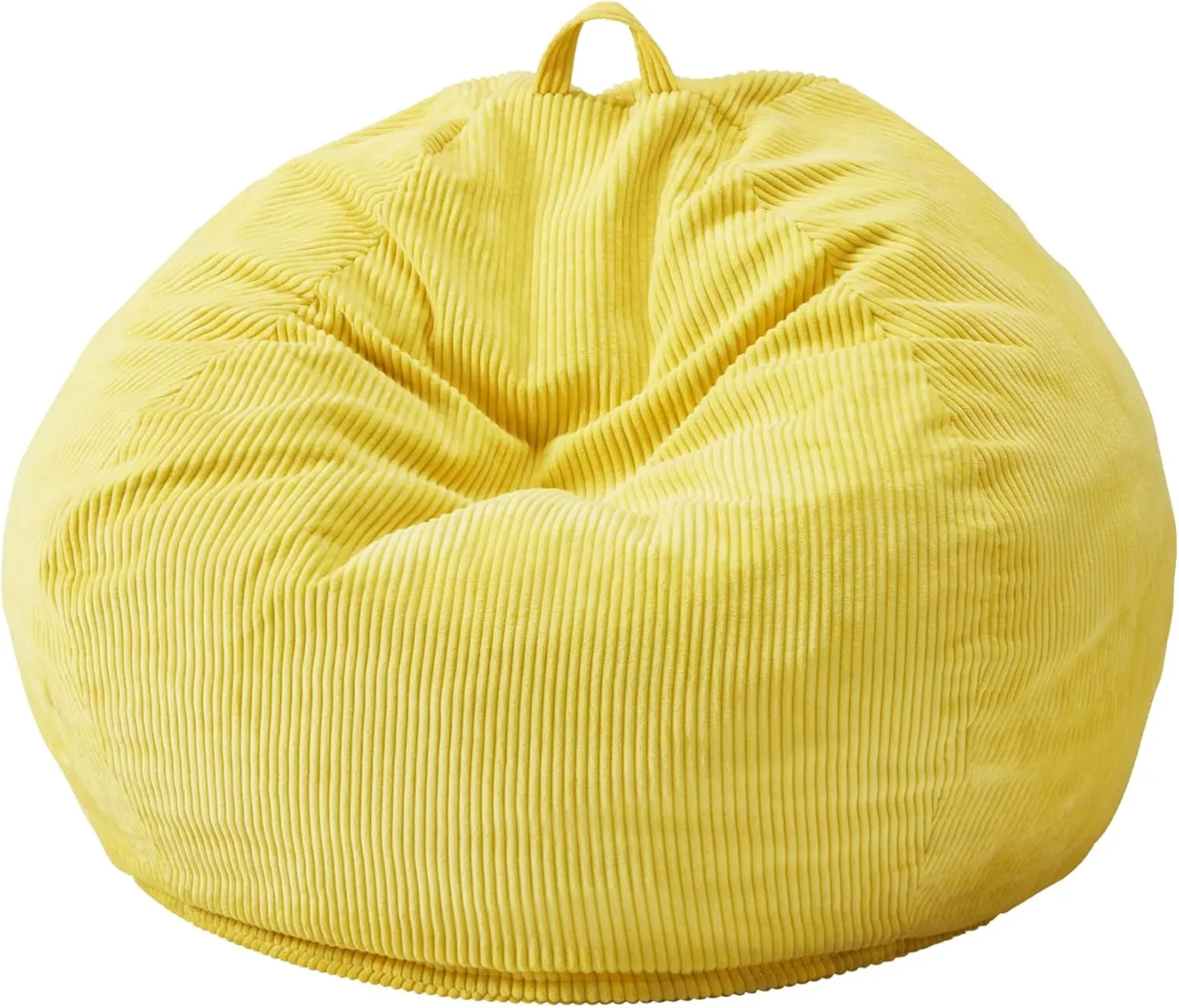 Hobestluk 2.5FT Bean Bag Chair Beanbags Small Bean Bag Chair with Filler Included Teardrop Bean Bag with Removable Cover for Bedroom Living Room (Small, Yellow)