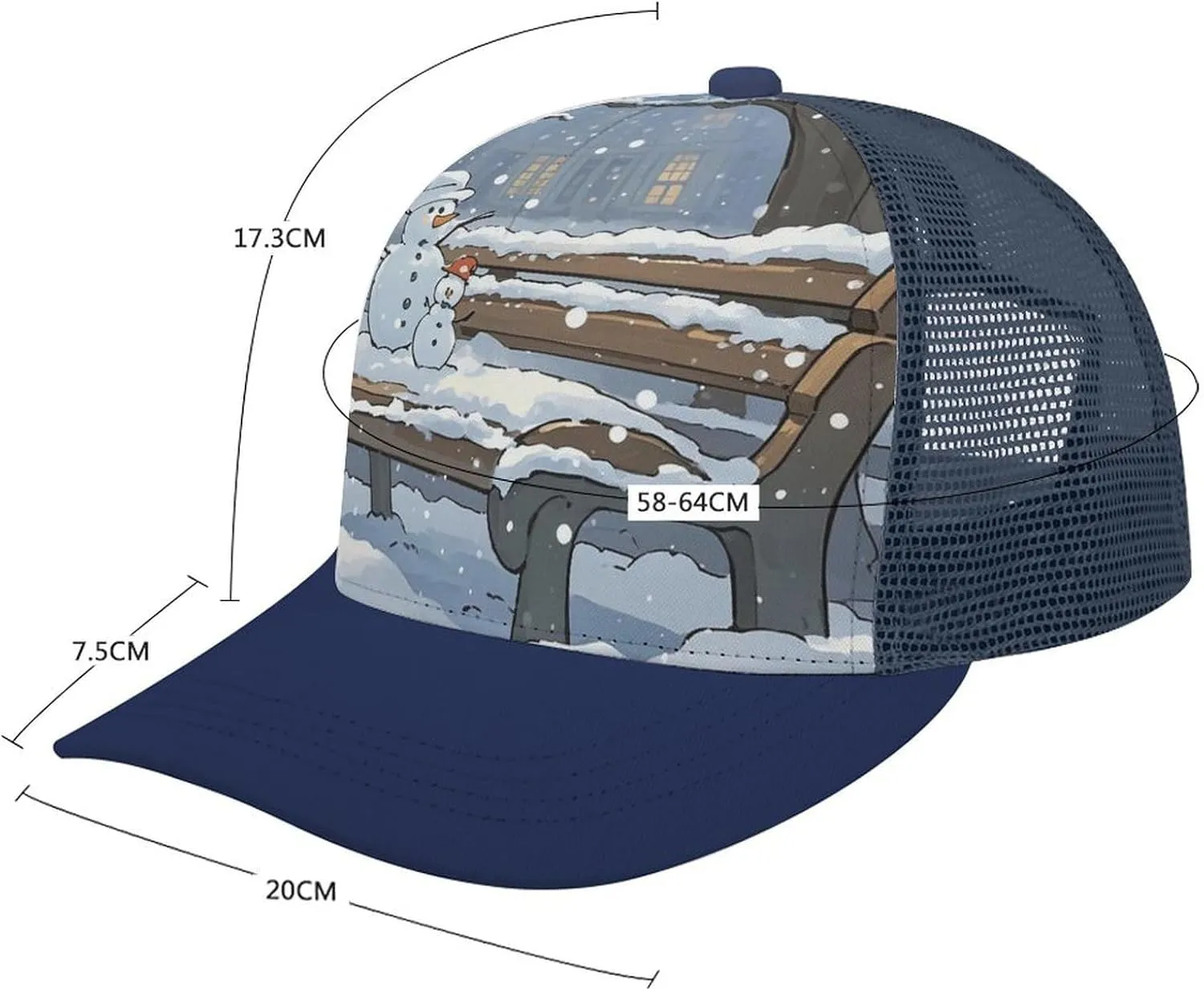 Hollow Baseball Cap Chair Snowman Baseball Hat Adjustable Hollow Hat Visor Hats for Women