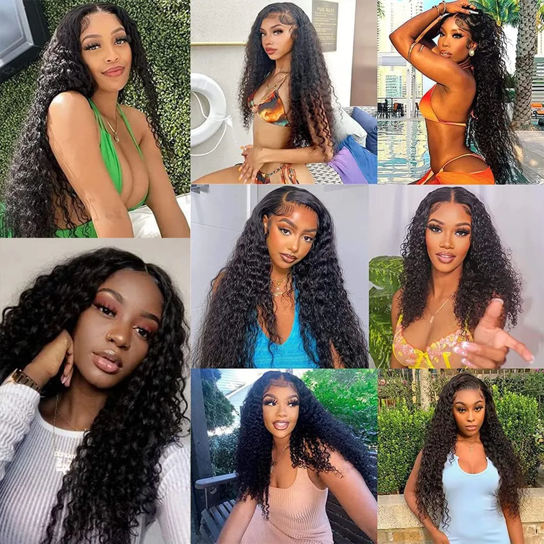 Human Hair Bundles Natural Black Color Deep Wave Brazilian Unprocessed Virgin Human Hair Quick Weave Extensions (26 28 30 Inch Natural Deep Wave)