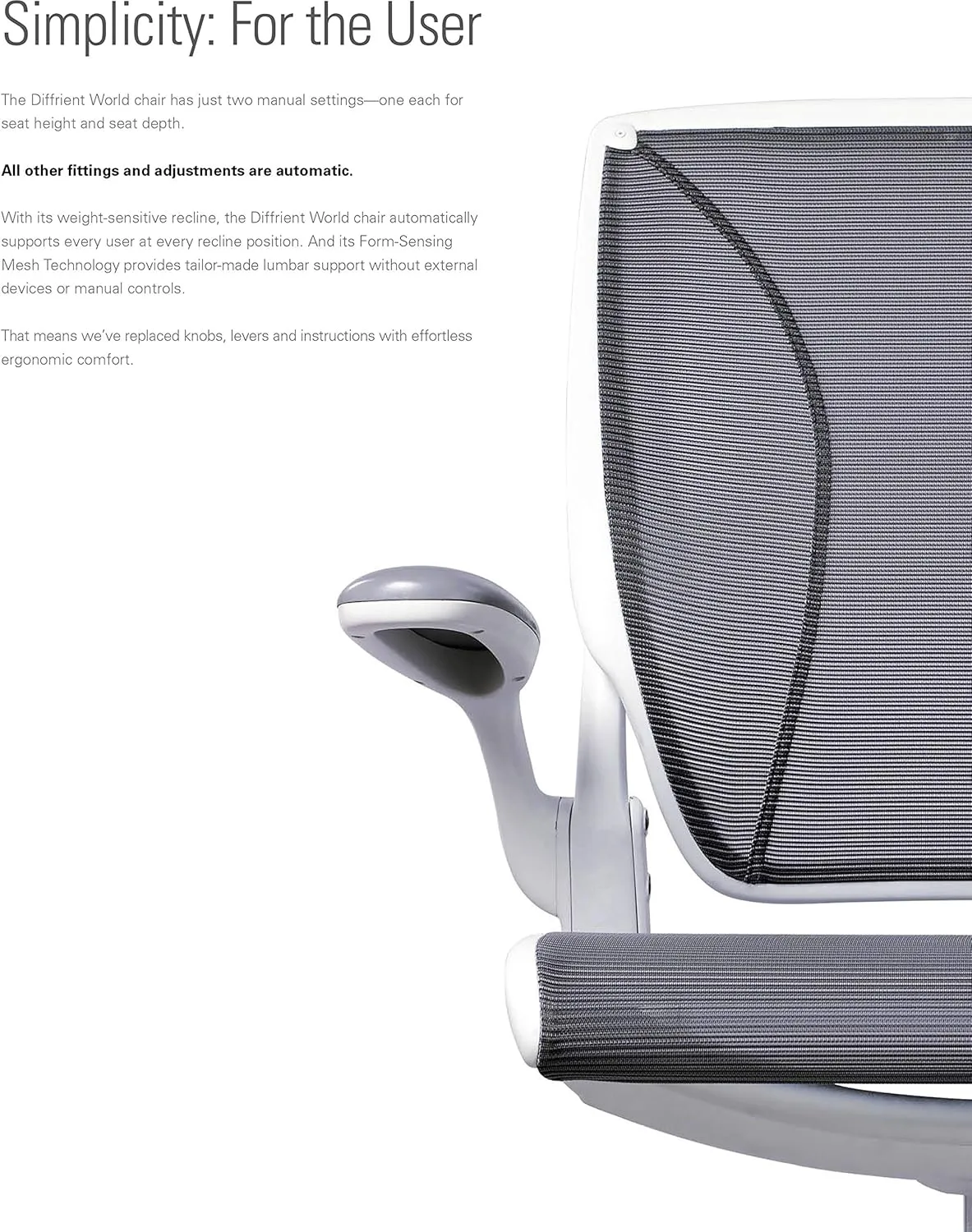 Humanscale Diffrient World Office Task Desk Chair - Adjustable Duron Arms - Black Frame Crimson Pinstripe Back and Seat Mesh W11BN74N74 - Carpet Casters