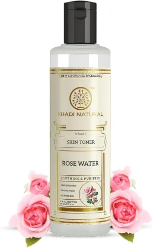 IIxKhadi_Natural_Rose_Water Herbal Skin Toner | Keeps Skin Scented, Hydrated | Maintains pH Balance | Helps Prevent Acne | Suitable for All Skin Types | 210ml