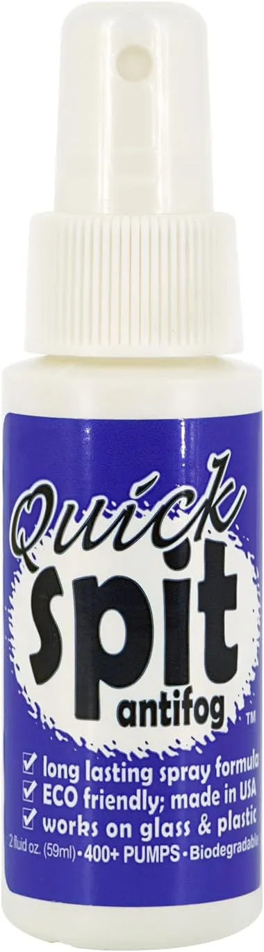 Jaws Quick Spit Anti-Fog Spray for Swim Goggles, Eye Glasses, Snorkel Mask, Scuba Divers, and Safety Eyewear, Made in The USA