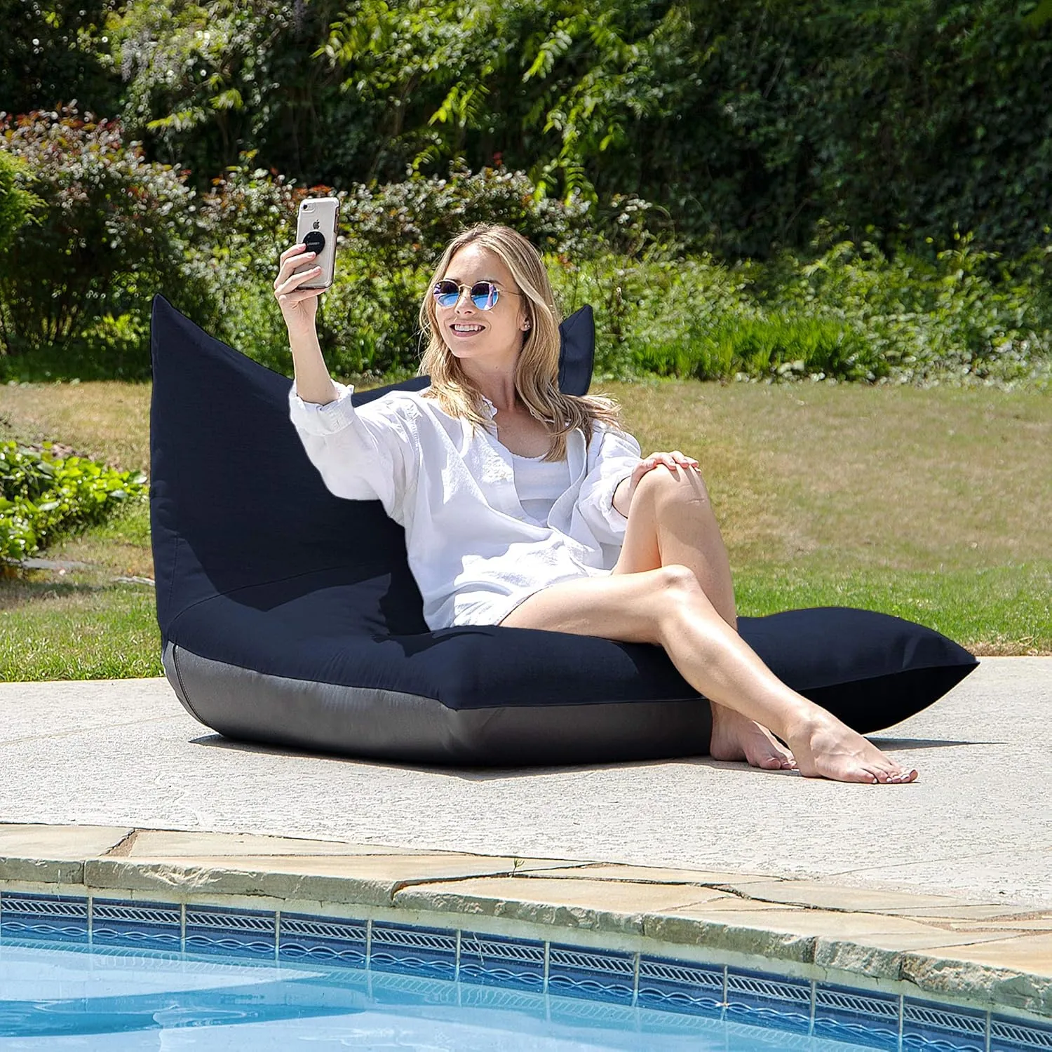 Jaxx Finster Outdoor Lounge bean bag chair, Indigo