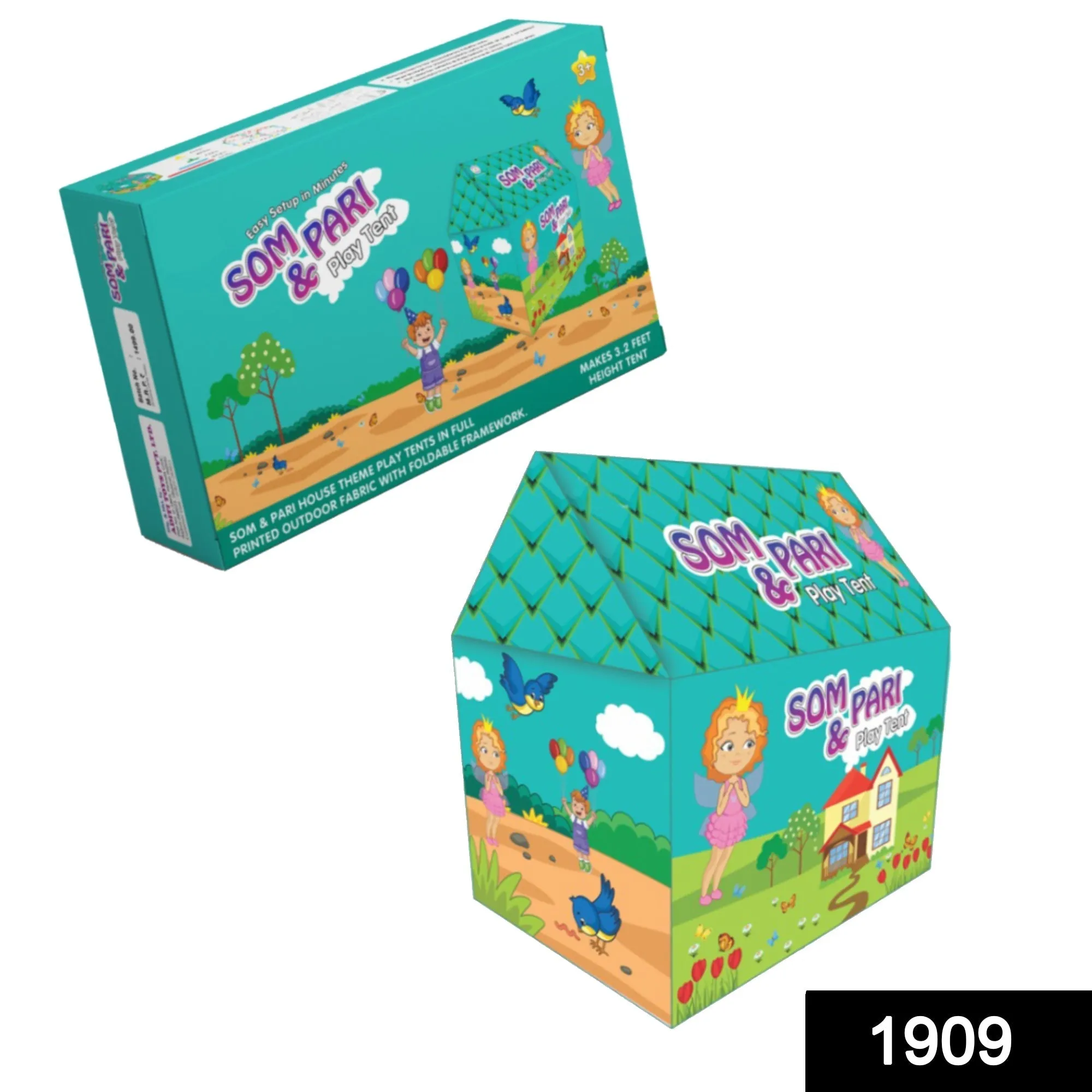 Jumbo Size Go to School Kids Play Tent House (Multicolour)
