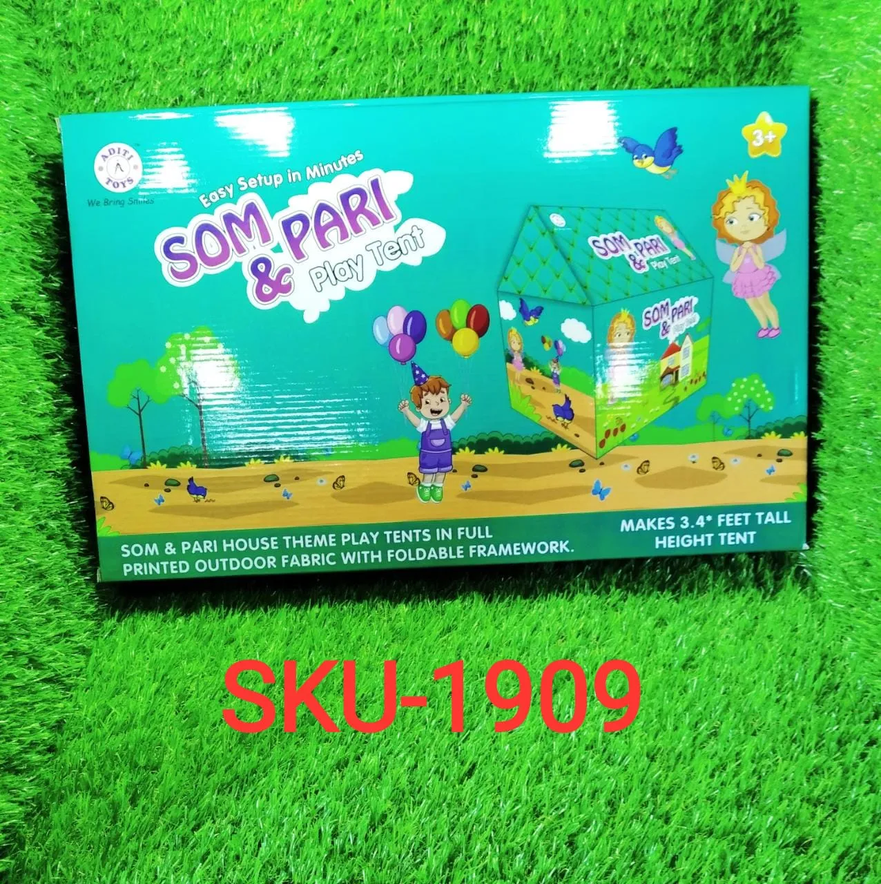 Jumbo Size Go to School Kids Play Tent House (Multicolour)