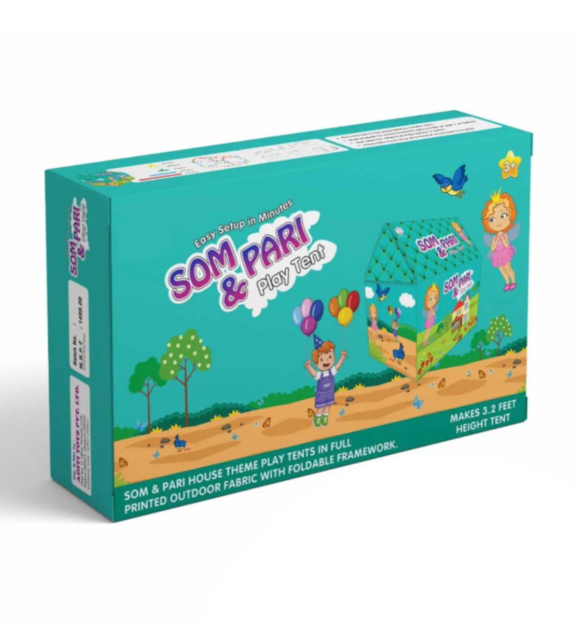 Jumbo Size Go to School Kids Play Tent House (Multicolour)