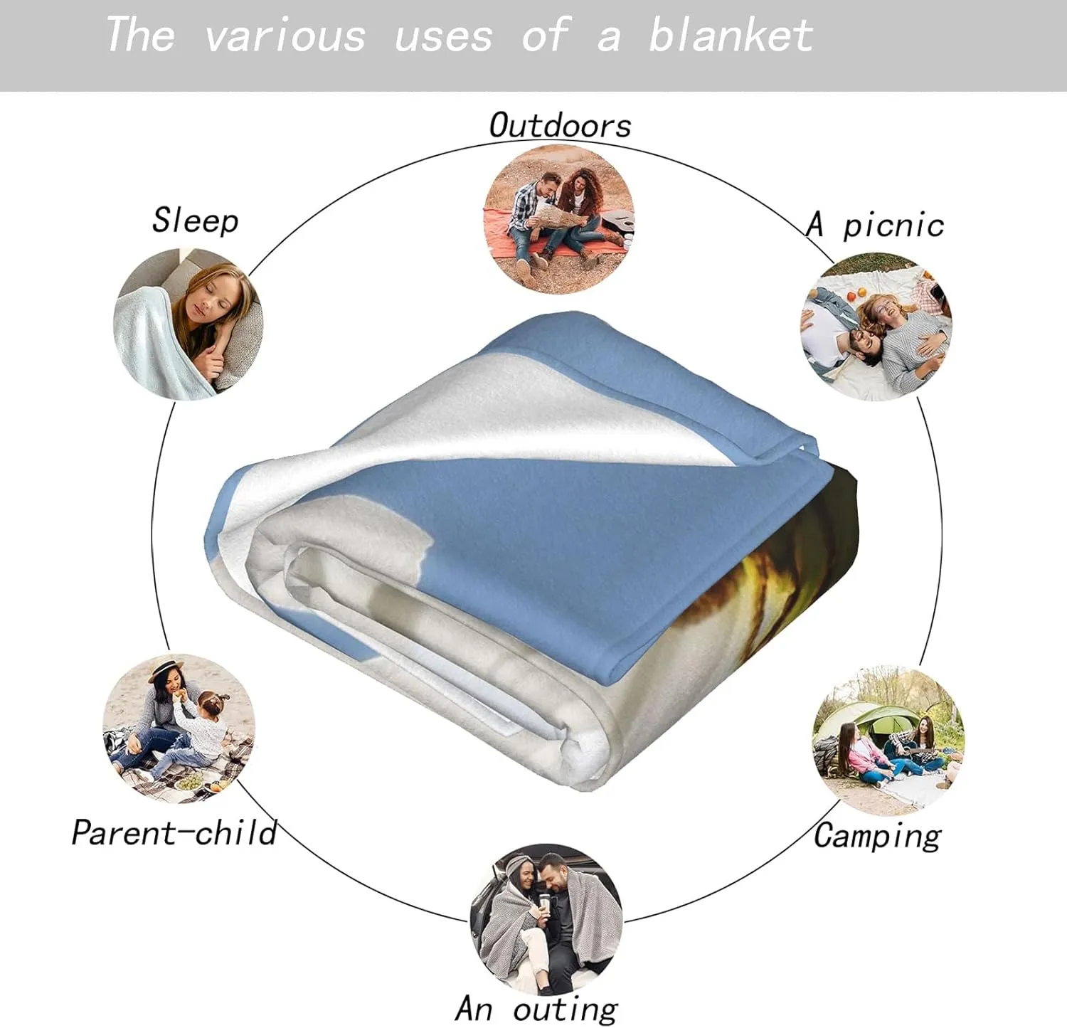 Jungle Tiger Throw Blanket - 50x60in,Ultra Soft, Cozy Lightweight Flannel,Tropical Floral Blankets - Gifts for Women Men & Nature Lovers,for Couch Office Travel,Home Living Room Decor