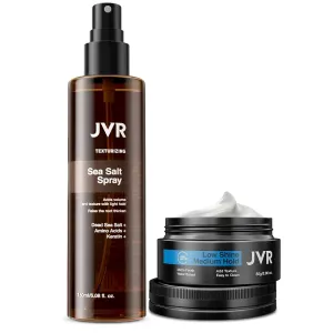 JVR Hair Clay & Sea Salt Spray for Men and Women, Medium Hold Matte Finish Hair Clay,Texturizing and Volumizing Salt Spray,